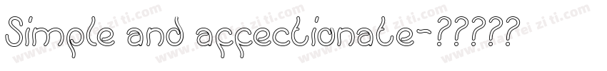 Simple and affectionate字体转换